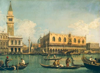 Molon från Bacino di San Marco på Kristi himmelsfärdsdag, av Giovanni Antonio Canal, känd som Canaletto (1697-1768), Olja på duk, 53,5x71 cm, 1730-1