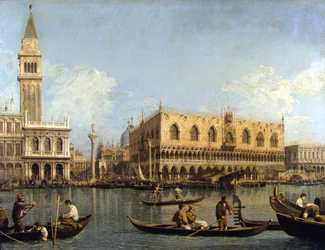 Canaletto (1697 - 1768): Vy över Dogepalatset i Venedig, Milano, Pinacoteca di Brera