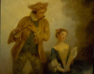 Tre döttrar till kompositören Joseph-Nicolas-Pancrace Royer (ca 1705-1755) som framför musik av balett Zaide