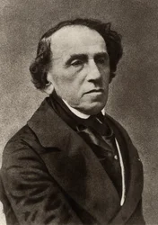Giacomo Meyerbeer (1791-1864) (Jakob Liebmann Beer) tysk kompositör som bosatte sig i Paris och etablerade sig som en främsta kompositör av fransk storopera (s/v foto)