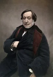 Gioachino (Antonio) Rossini (1792-1868) italiensk kompositör. efter fotografi av Nadar