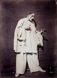 Mime: Charles Deburau (1829-1873) i "Pierrot vid medicinens pott""