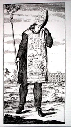 A Sorcerer Condemned to Death by the Inquisition, kopia av en illustration från 