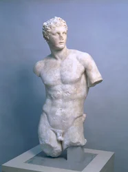 Meleager, en romersk kopia efter ett grekiskt original från 340 f.Kr., c.70-100 AD (parisk marmor)
