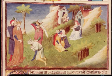 En avrättning i Afghanistan, ca 1410-12 (tempera på pergament)