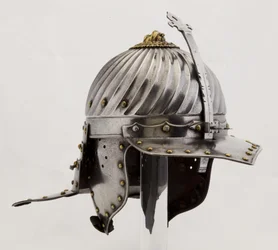 Zischägge, c.1620-25 (stål, järn, mässing & läder)