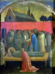 The Death of St. Francis (olja på panel)