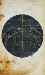 Norra himmelska halvklotet, miniatyr, astronomiskt bord av Ptolemaios (ca 100-175), hellenistisk civilisation