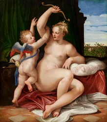 Venus avväpnar Amor, 1550-55