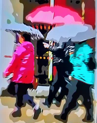 Färgglatt regn