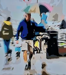 Urban mångfärgad regn