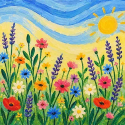 En sommaräng i solskenet