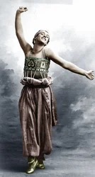Vaslav Nijinsky i kostym för Sheherazade