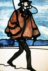 The Dandy, ca 1900 (målat glas)