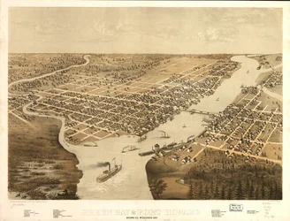 Green Bay och Fort Howard, Brown Co., Wisconsin 1867. LOC 73694541