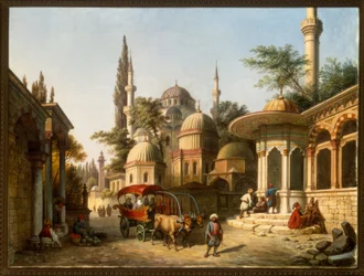 Utsikt över en moské i Istanbul