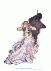 Juliet vaknade ur attrance (Romeo och Julia), från Tales from Shakespeare pub. av Ward Lock & Co Ltd