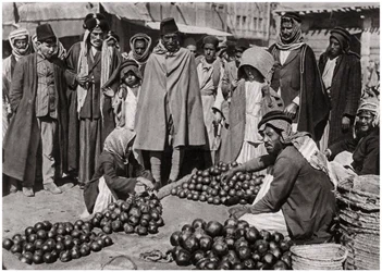 Fruktmarknad i Bagdad, Irak, 1925