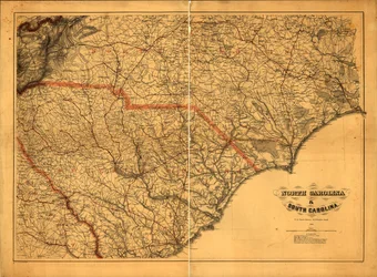 633 600. LC Civil War Maps (2:a uppl.), 305a.4 Allmän karta. Myndigheter som används för att göra kartan listas under rubriken. Statsnamn, gränser och järnvägar är övertryckta i rött. Beskrivning härledd från publicerad bibliografi. Finns även via