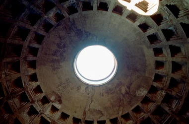 Interiör av Pantheon, Rom, Italien