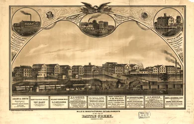 Kvarnar och tillverkningsanläggningar i staden Battle Creek, Calhoun Co, Mich. LOC 73693421