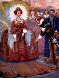 "Han drog snabbt av sig kappan och kastade den på marken", 1581, 1905.