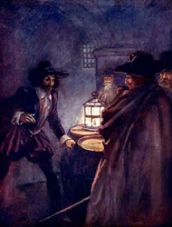 Hårda män med dragna svärd stängde sig om honom, 1605, 1905.