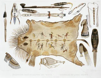 "Indiska redskap och vapen", 1843