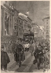 Verdi, Giuseppe: begravningsprocession, Milano, 26 februari 1901.