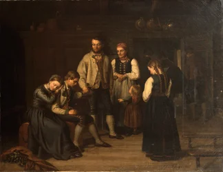 Vardagsliv i en bondes vardagsrum
