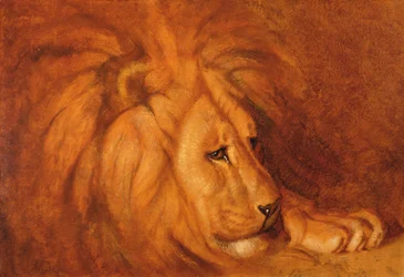 Lejon i vila (olja på duk)