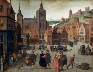 Marknaden i Bergen op Zoom