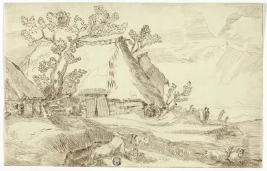 Gård under halmtak