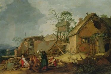 Landskap med gård, 1629