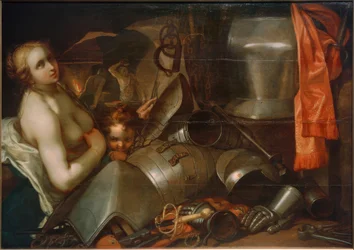 Venus och Amor i vulkanens smedja