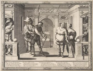 Skådespelare på Hotel de Bourgogne, ca. 1633-34.