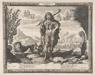 Krigsförklaring mot Spanien av Ludvig XIII: Kungen som Herkules, ca. 1635.