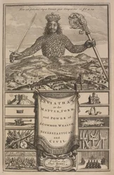 Titelsidan för "Leviathan, eller The Matter, Forme, & Power of a Common-Wealth Ecclesiasticall and Civill" av Thomas Hobbes