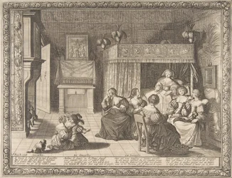 Besök hos den nya modern, 1633.