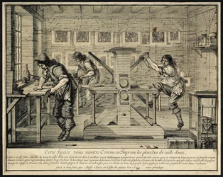 En gravörs verkstad, 1642