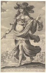 Zenobia, en illustration från Pierre Le Moynes The Gallery of Strong Women, ca. 1647.