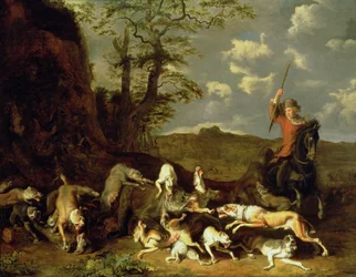 En björnjakt, 1655