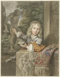 Bubble blåser pojke