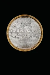 Två exceptionella jordklot och himmelska jordklot, med stöd av Hercules och Atlas, Augsburg, 1697-99