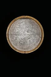 Två exceptionella jordklot och himmelska jordklot, med stöd av Hercules och Atlas, Augsburg, 1697-99