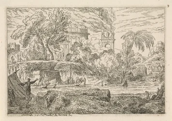 Arkadiskt landskap med triumfbåge Classic Landscapes (serietitel)