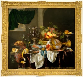 Stillleben från bankett, ca 1653 - 55 (olja på duk)
