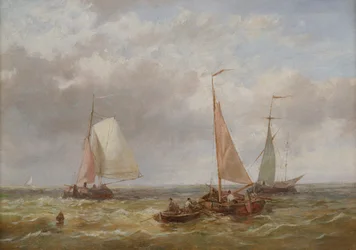 Fiskebåtar till havs