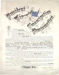 President Lincolns emancipationsförklaring, 1 januari 1863