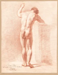 Stående manlig naken, bakifrån (3:e pris 1808)